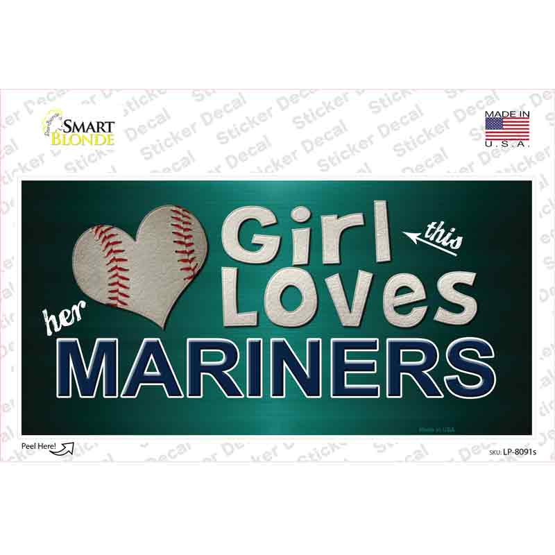 This Girl Loves Her Mariners Novelty Sticker Decal Small