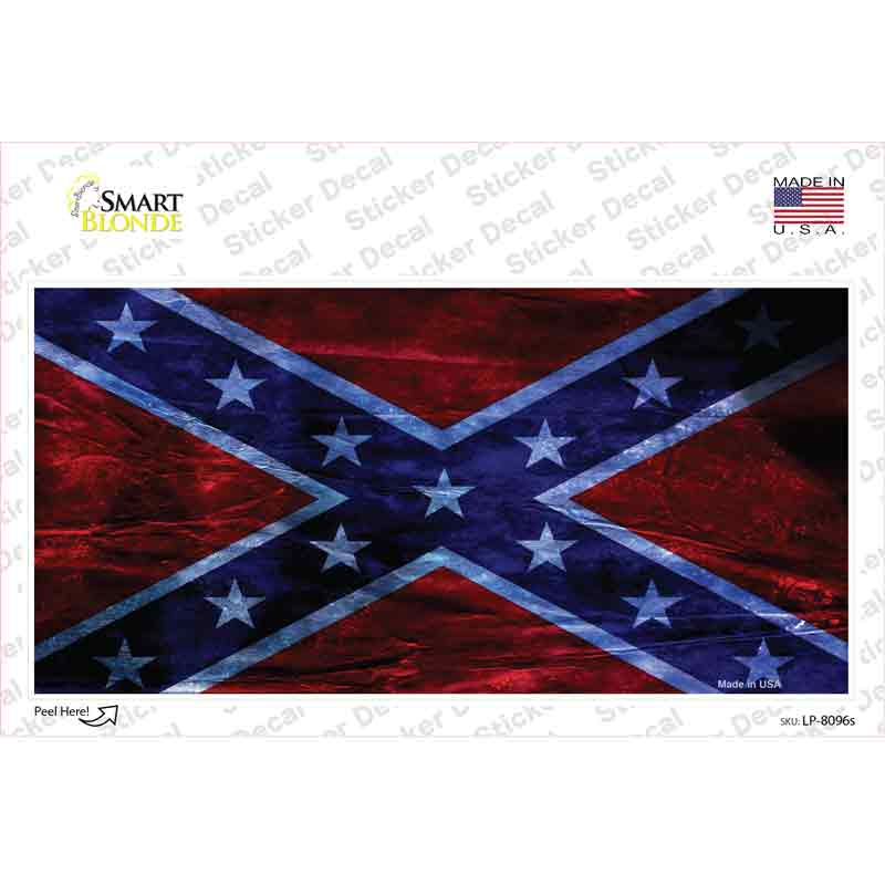 Confederate Flag Foiled Novelty Sticker Decal Small