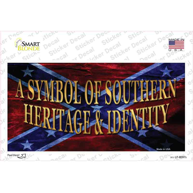 Symbol Of Southern Heritage Novelty Sticker Decal Small