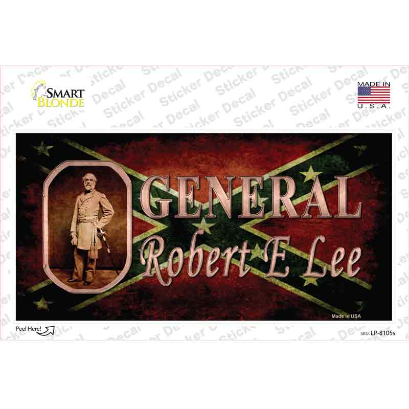 General Robert E Lee Novelty Sticker Decal Small