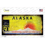 Alaska State Rusty Novelty Sticker Decal Small