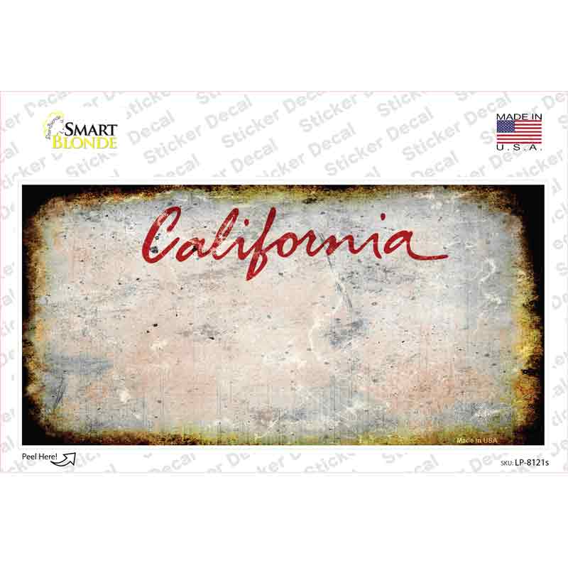 California State Rusty Novelty Sticker Decal Small