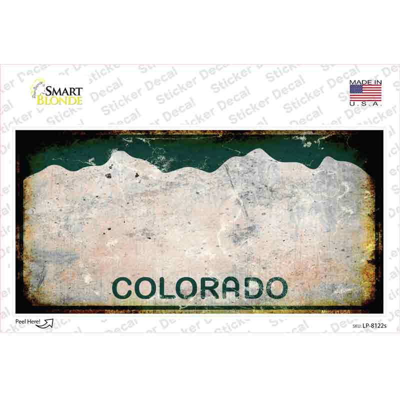 Colorado State Rusty Novelty Sticker Decal Small