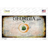 Georgia State Rusty Novelty Sticker Decal Small