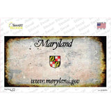 Maryland State Rusty Novelty Sticker Decal Small