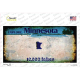 Minnesota State Rusty Novelty Sticker Decal Small