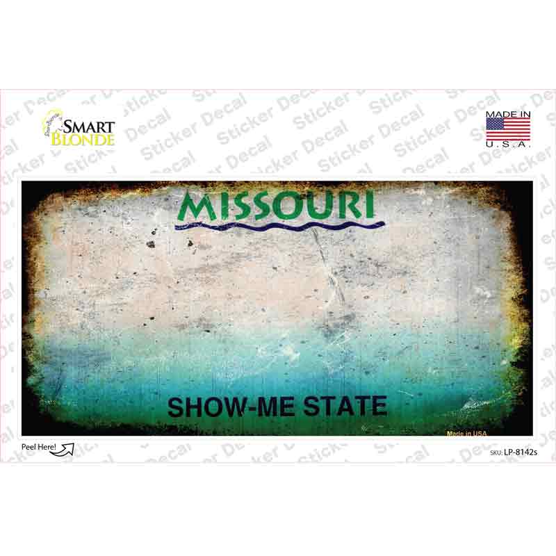 Missouri State Rusty Novelty Sticker Decal Small