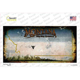 Montana State Rusty Novelty Sticker Decal Small