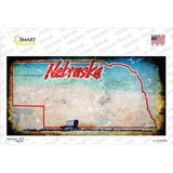 Nebraska State Rusty Novelty Sticker Decal Small