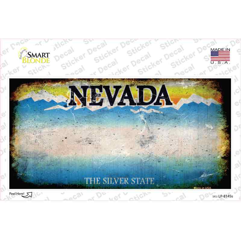 Nevada State Rusty Novelty Sticker Decal Small