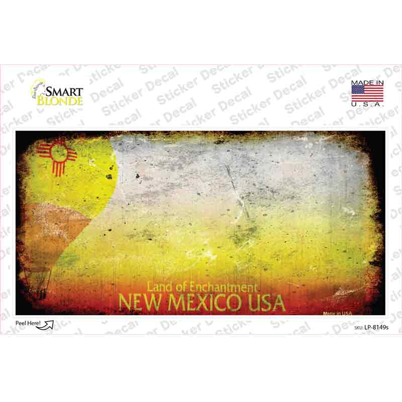 New Mexico State Rusty Novelty Sticker Decal Small