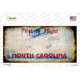 North Carolina State Rusty Novelty Sticker Decal Small