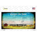 North Dakota State Rusty Novelty Sticker Decal Small