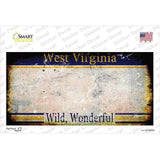 West Virginia State Rusty Novelty Sticker Decal Small