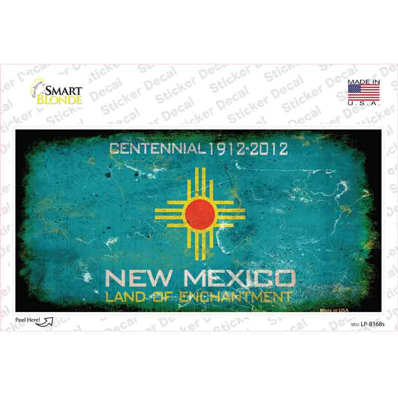 New Mexico Centennial Rusty Novelty Sticker Decal Small