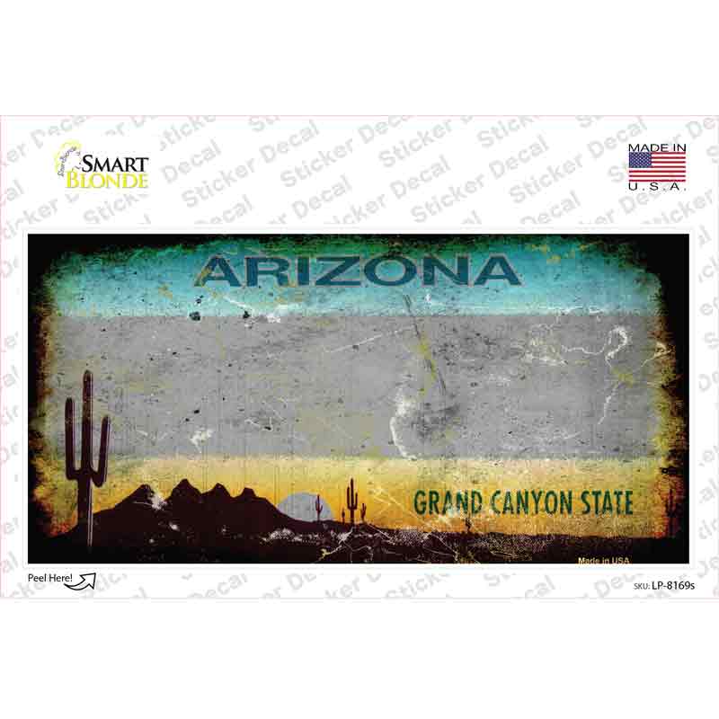 Arizona Gray Rusty Novelty Sticker Decal Small