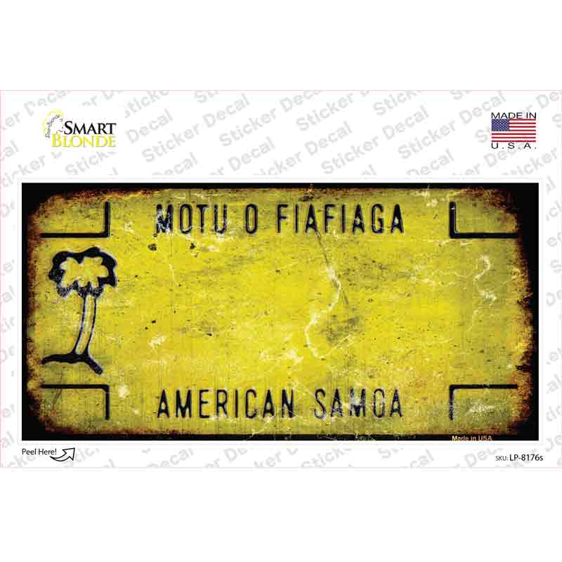 American Samoa Rusty Novelty Sticker Decal Small