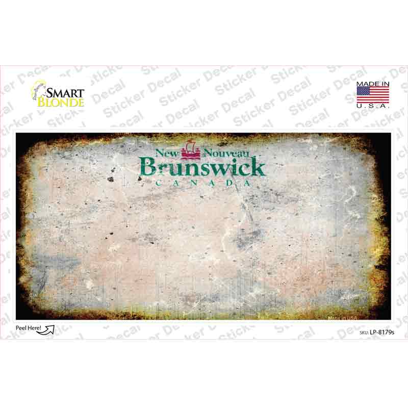 New Brunswick Rusty Novelty Sticker Decal Small