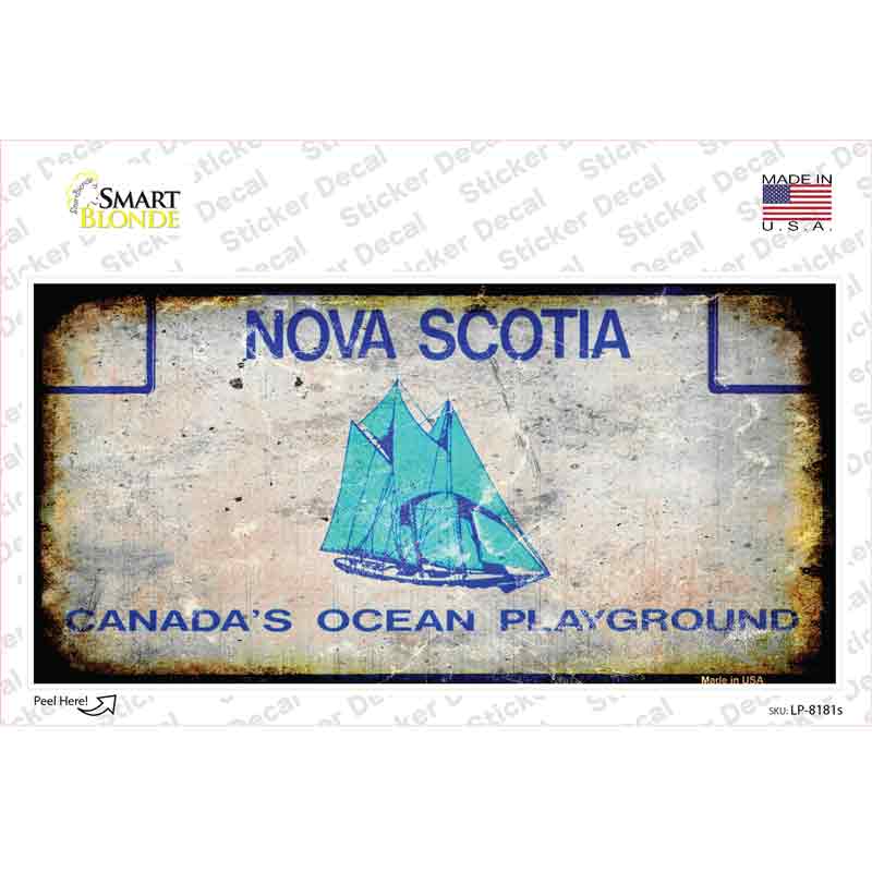 Nova Scotia Rusty Novelty Sticker Decal Small