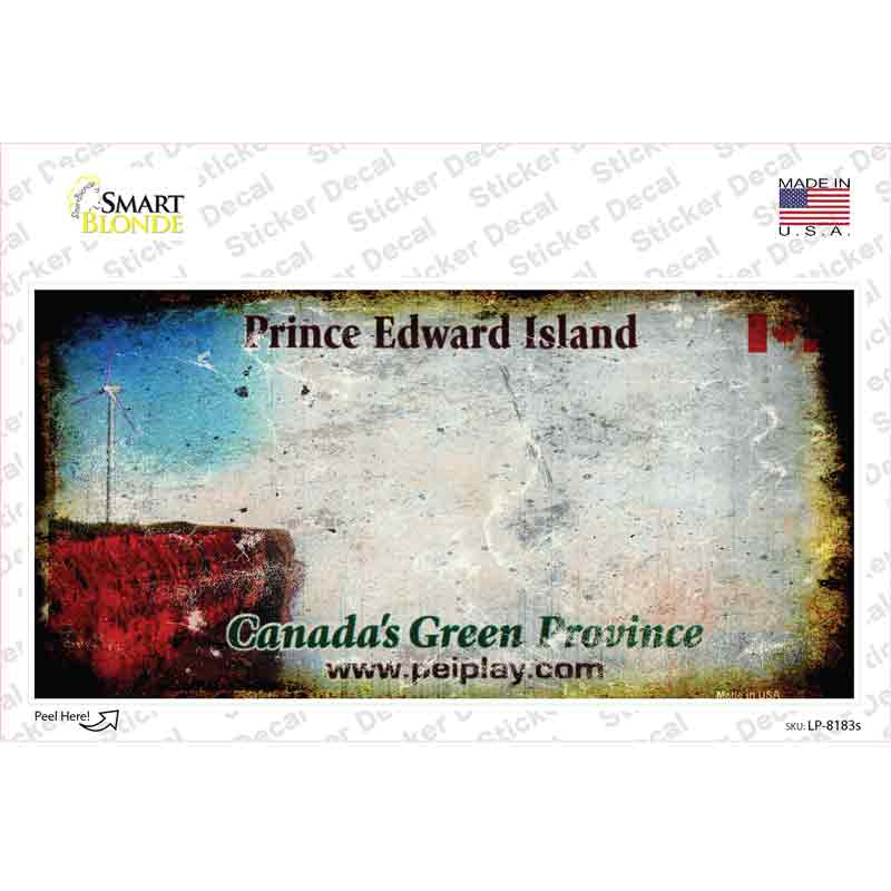 Prince Edward Island Rusty Novelty Sticker Decal Small