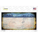 Illinois State Rusty Background Novelty Sticker Decal Small