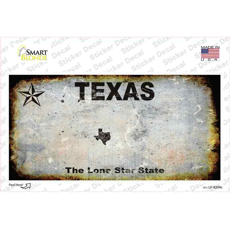 Texas Rusty Novelty Sticker Decal Small