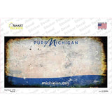 Pure Michigan Rusty Novelty Sticker Decal Small