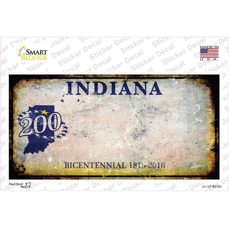 Indiana Rusty Novelty Sticker Decal Small