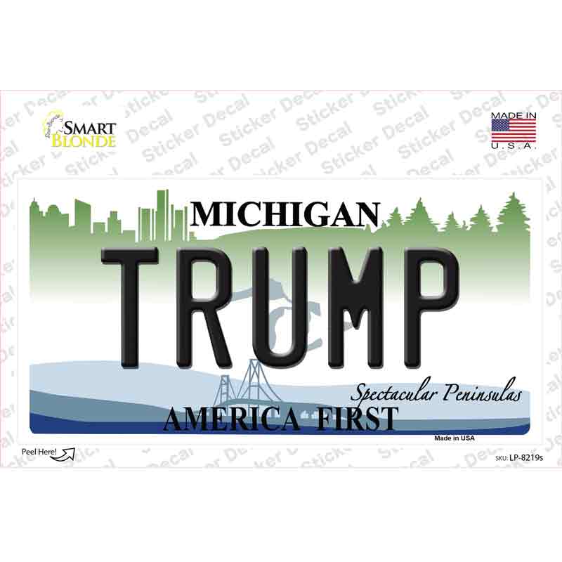 Trump Michigan Novelty Sticker Decal Small