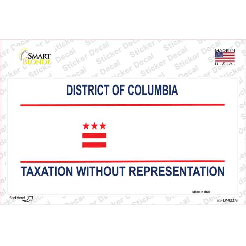 Taxation Without Representation Novelty Sticker Decal Small