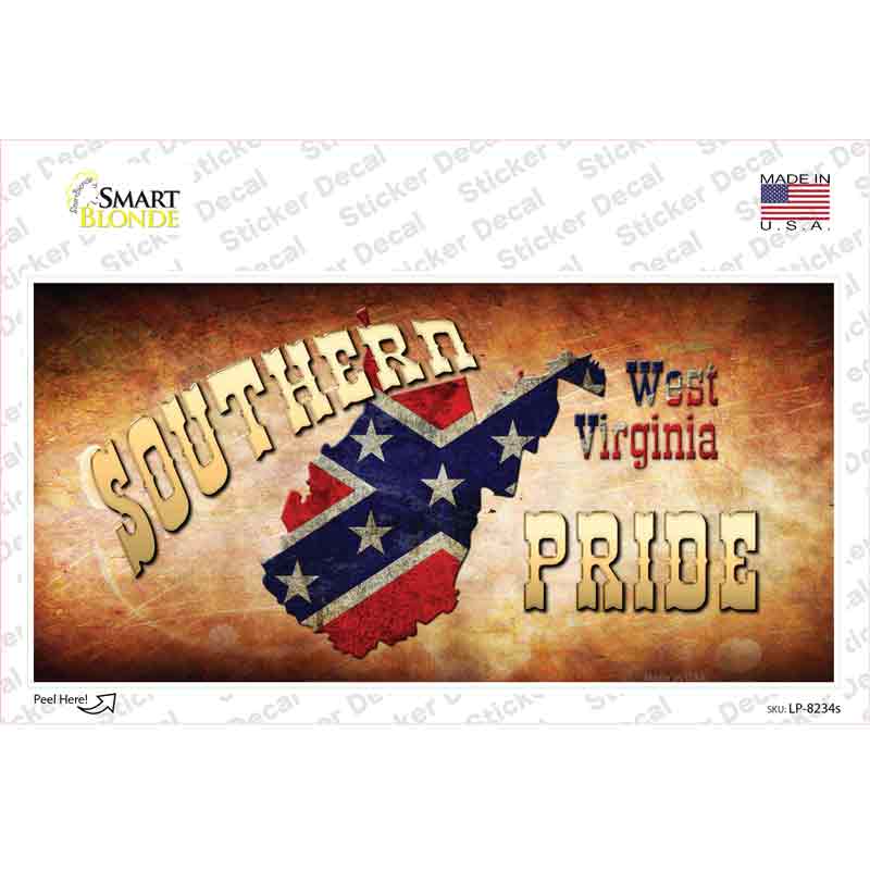 Southern Pride West Virginia Novelty Sticker Decal Small