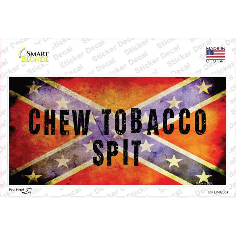 Chew Tobacco Spit Novelty Sticker Decal Small