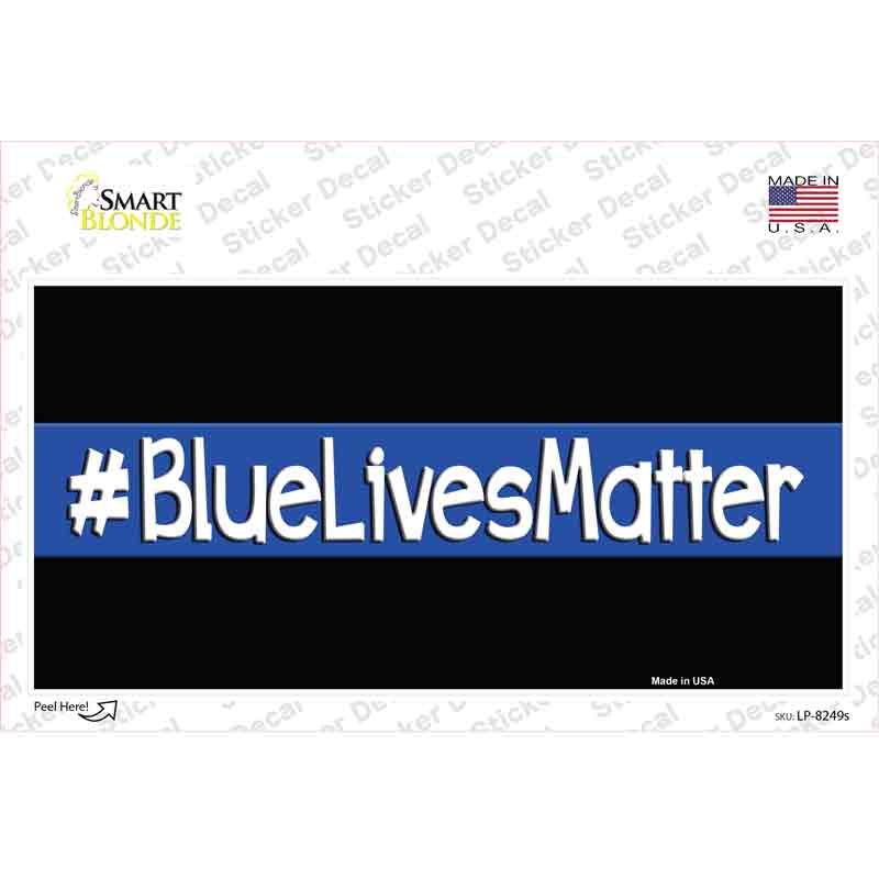 Blue Lives Matter Black Novelty Sticker Decal Small