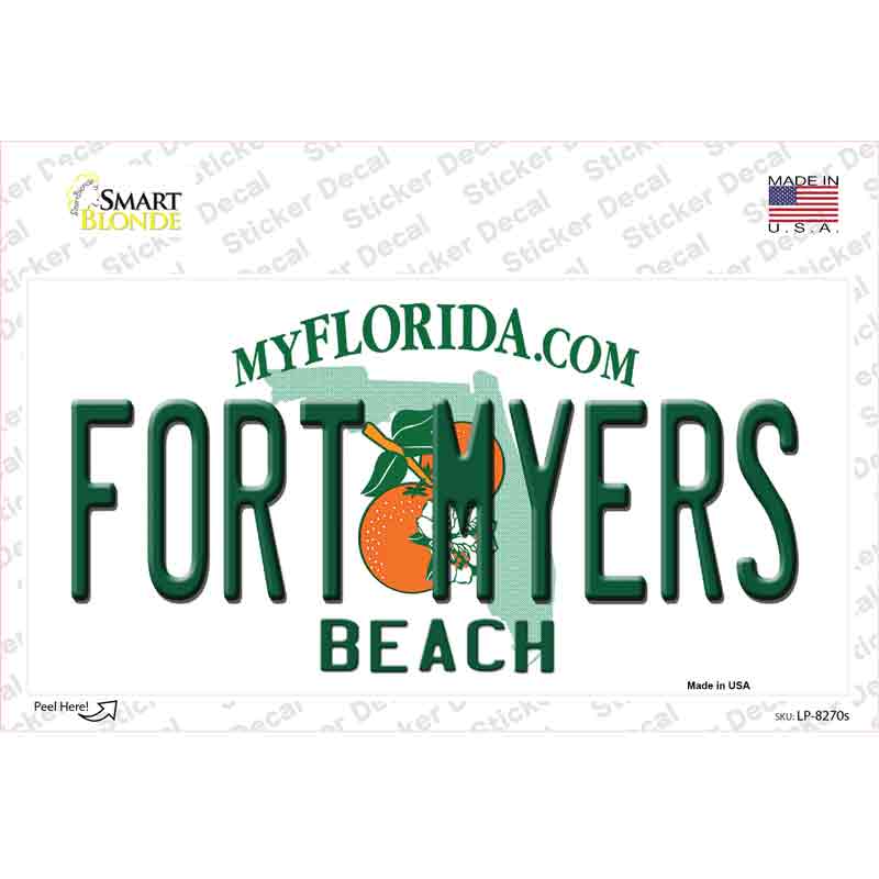 Fort Myers Beach Novelty Sticker Decal Small