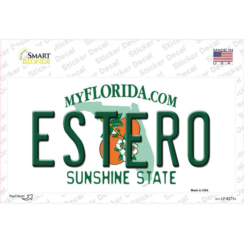 Estero Sunshine State Novelty Sticker Decal Small