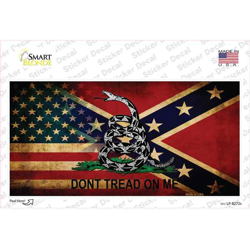 American Confederate Dont Tread Novelty Sticker Decal Small