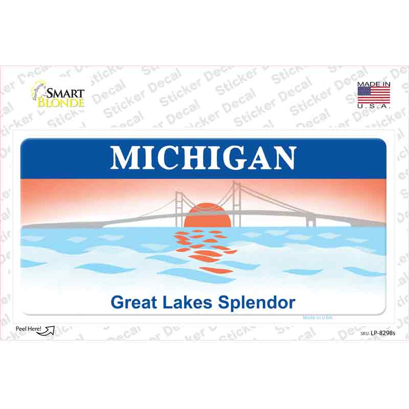 Michigan Great Lakes Novelty Sticker Decal