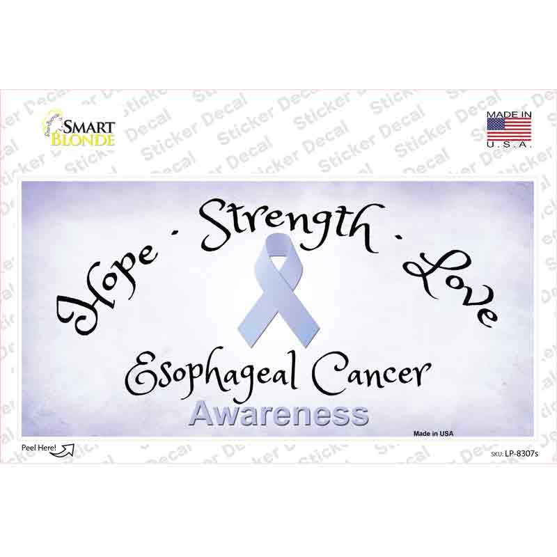 Esophageal Cancer Ribbon Novelty Sticker Decal