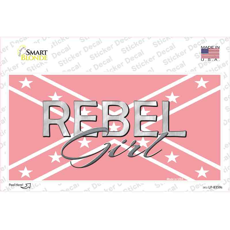 Rebel Girl Pink Novelty Sticker Decal Small