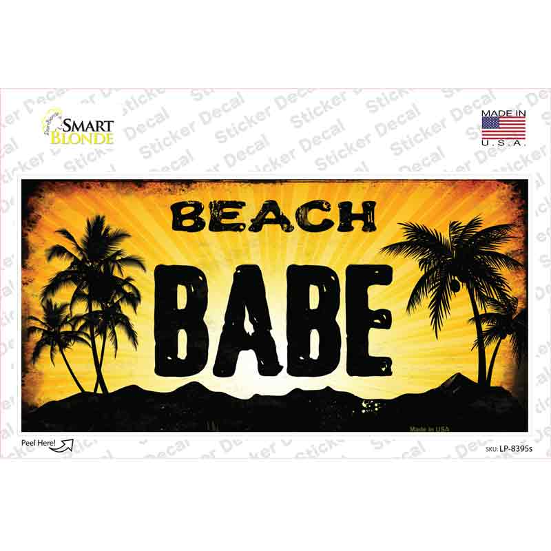 Beach Babe Novelty Sticker Decal Small