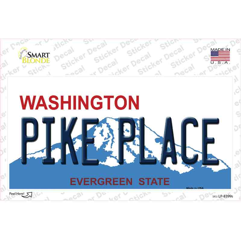 Pike Place Washington Novelty Sticker Decal Small