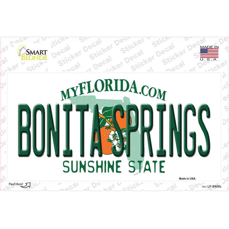 Bonita Springs Florida Novelty Sticker Decal Small