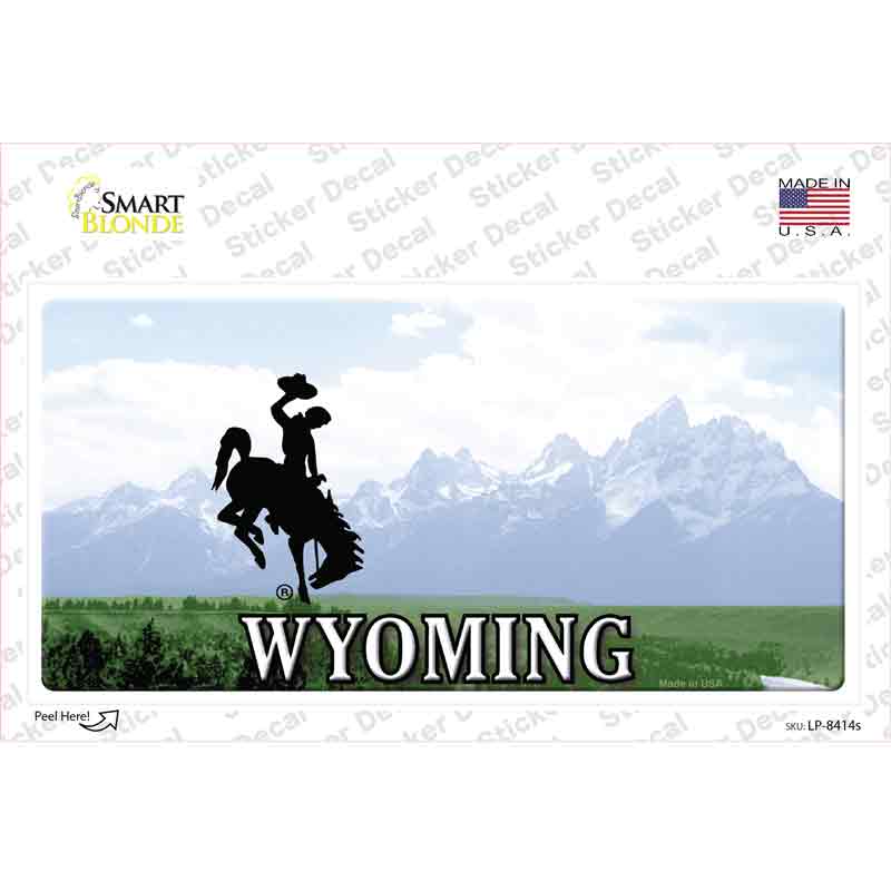 Wyoming State Novelty Sticker Decal Small