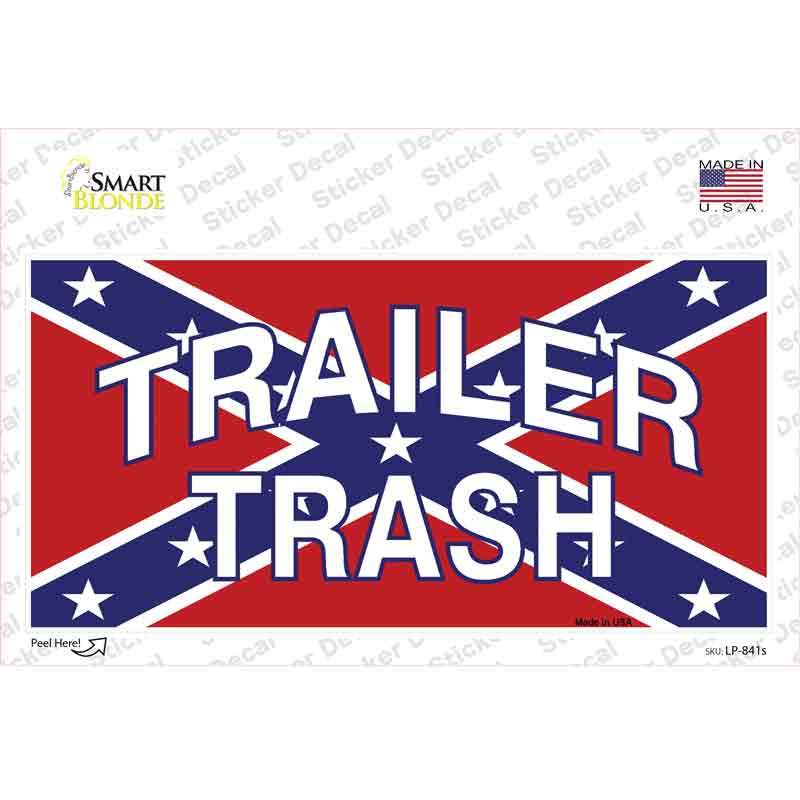 Trailer Trash Novelty Sticker Decal Small