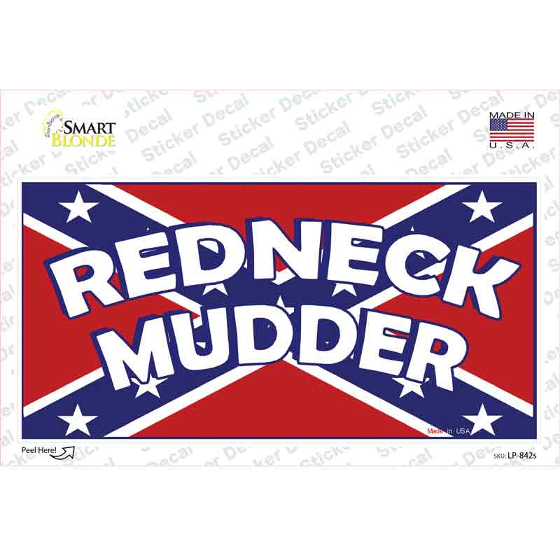 Redneck Mudder Novelty Sticker Decal Small