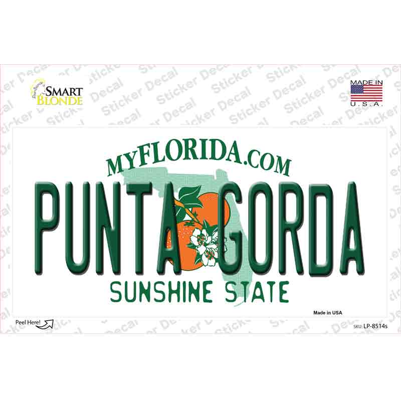 Punta Gorda Florida Novelty Sticker Decal Small