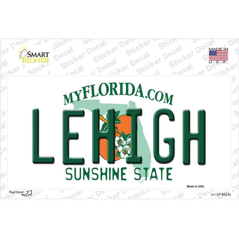 Lehigh FL Novelty Sticker Decal Small