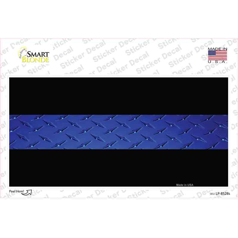 Police Diamond Thin Blue Line Novelty Sticker Decal Small