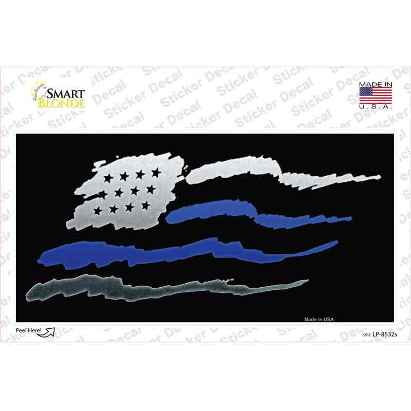 American Flag Thin Blue Line Novelty Sticker Decal Small