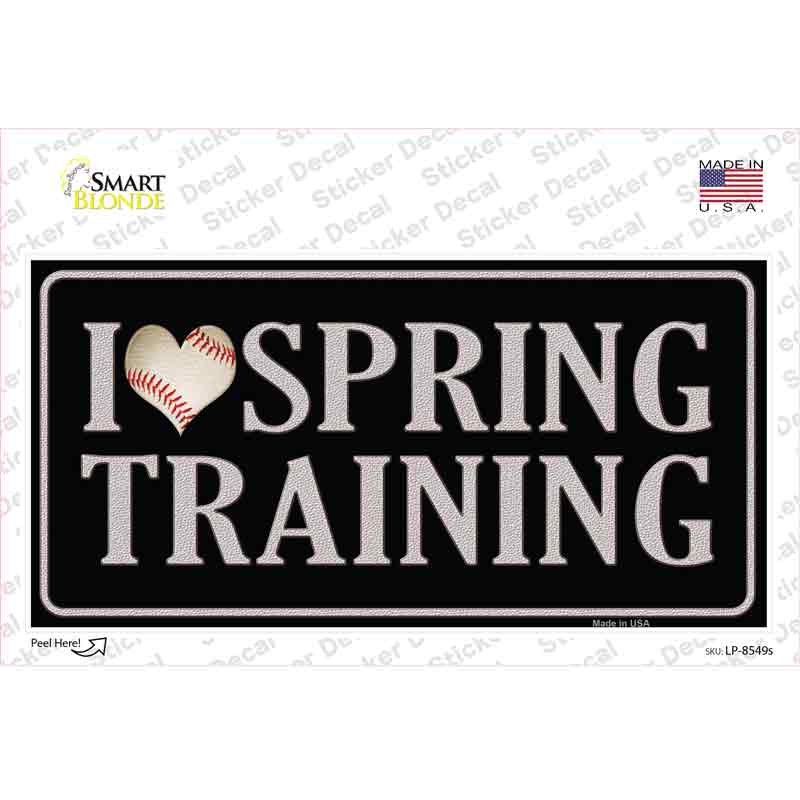 I Love Spring Training Novelty Sticker Decal Small